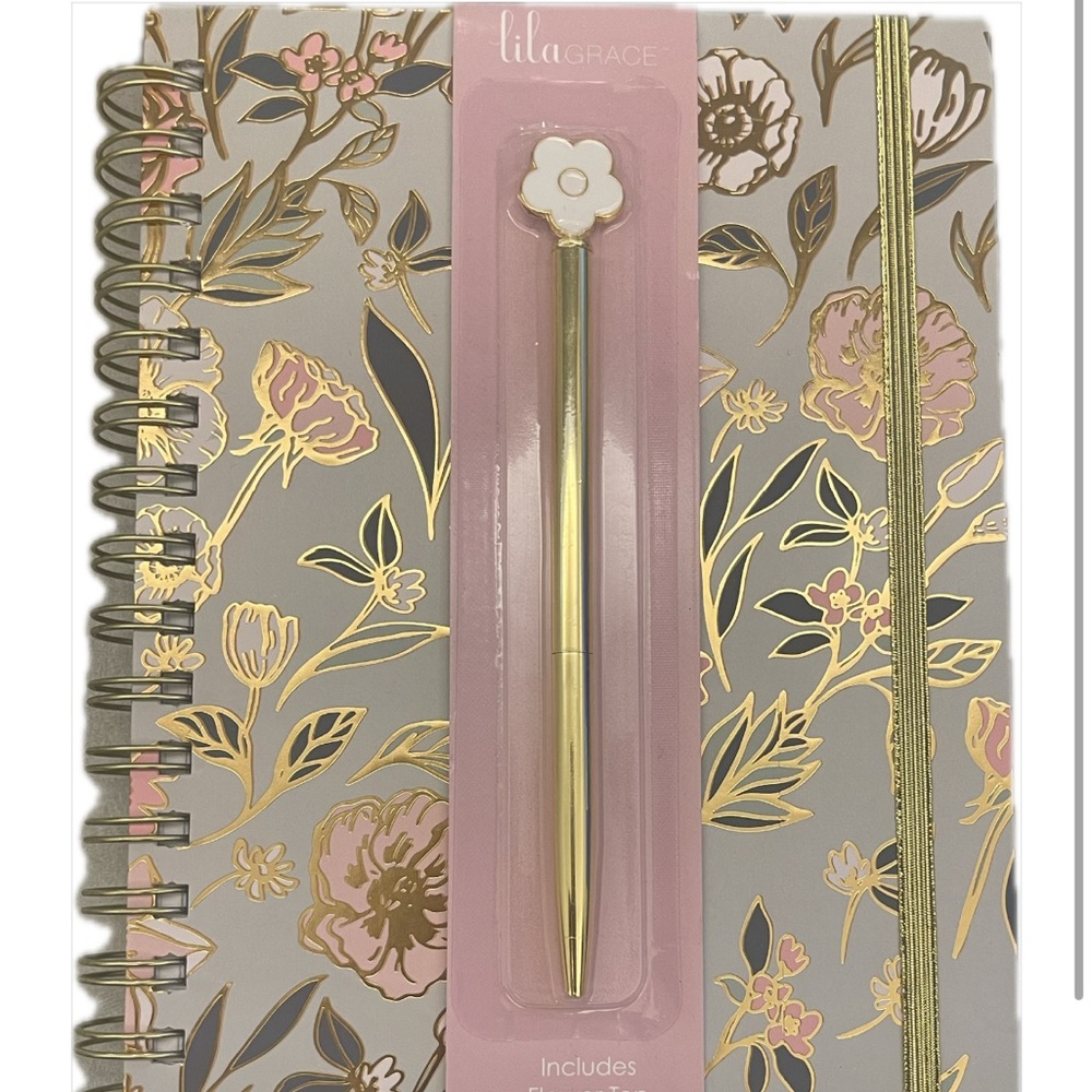 Lila Grace Floral Notebook with Pen
